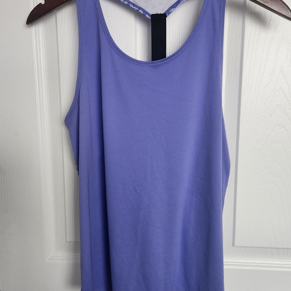 Original UNDER ARMOUR HeatGear Women's Workout Gym Racerback Tank Top Purple S